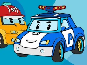 Robocar Coloring Book